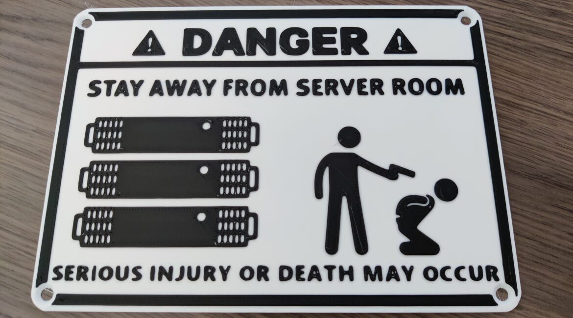 Danger stay away from server room